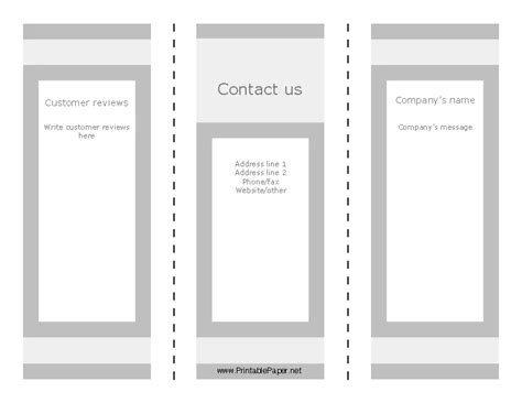 Printable Blank Brochure Template Free Word Pdfsimpli