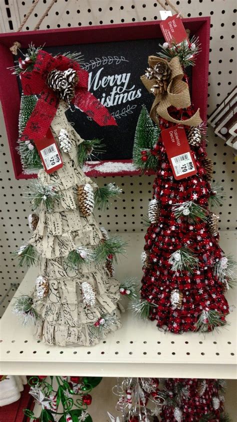 Enjoy a virtual tour of the christmas and holiday items available this season at. Big Lots Burlap Ribbon Christmas Trees. Burlap is pleated and glued to the tree. | Christmas ...