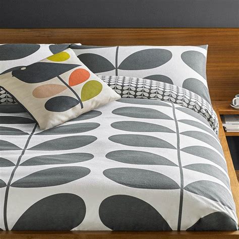 Contemporary irish designer orla kiely is known for her unique retro prints and design that express her love for pattern, colour and texture. ORLA KIELY - GIANT STEM FLANNEL DUVET COVER - GRANITE ...