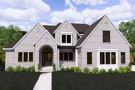 Transitional European House Plan With Two Story Great Room And Optional