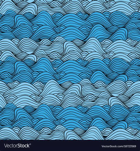 Seamless Sea Wave Pattern Royalty Free Vector Image