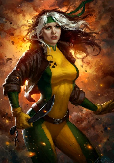 Artstation Rogue X Men Selene Regener Superhéroes Marvel Marvel