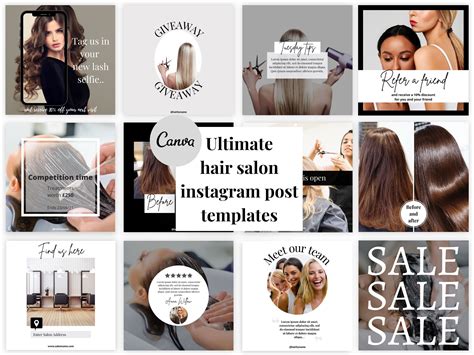 Canva Instagram Stories Pink Glitter Templates Hair Quotes Hair Salon