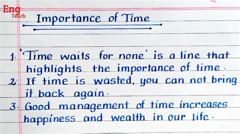 10 Lines Essay On Importance Of Time Importance Of Time Essay Essay