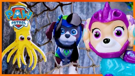 Aqua Pups Save Moby On A Treasure Hunt Paw Patrol Toy Play For