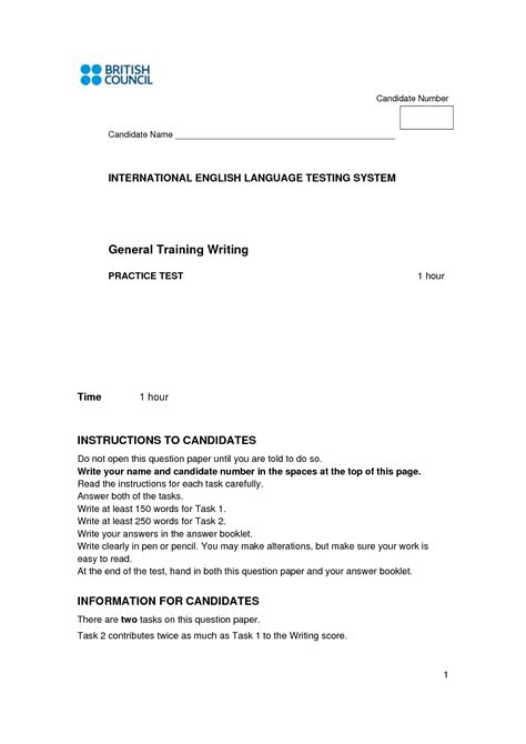 Solution Writing Practice Test 1 Ielts General Training Questions