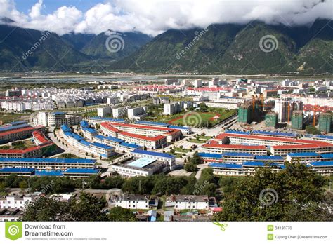 Nyingchi City Stock Photo Image Of Clean Fullview Modern 34130770