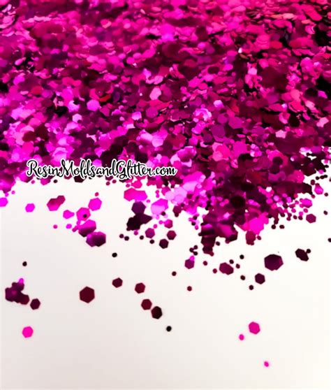 Metallic Orchid Magenta And Purple Chunky Glitter Mix Resin Molds And