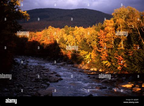 New England Stream And Mountains Stock Photo Alamy