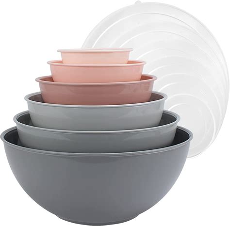 Cook With Color Mixing Bowls With Lids 12 Piece Plastic Nesting Bowls