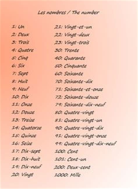 Try getting them to pronounce the words as a class as you go down the list, or see how many they can memorise. 100 French - Numbers ideas | french numbers, teaching ...