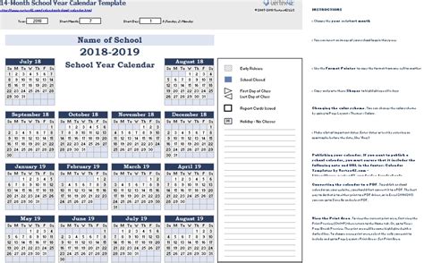 Free Printable Academic Calendar Templates Excel Word Pdf Excel