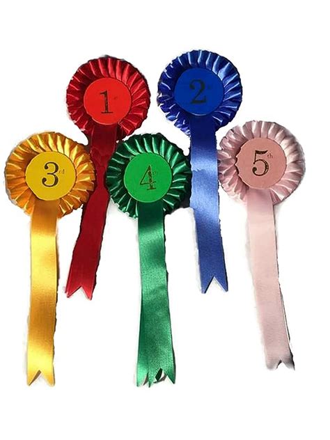 5 X Rosette Ribbon Award Prize Ideal Set For Shows Events And