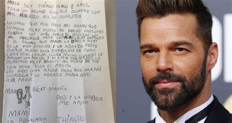 Niño Envía Carta A Ricky Martin Le Pide Que Conozca A Su Mamá Quien