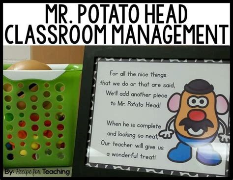 Free Printable For Using A Mr Potato Head As A Classroom Management