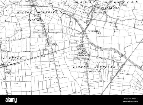 Mapa De Lincolnshire OS Nombre Del Mapa 083 SW Ordnance Survey 1886