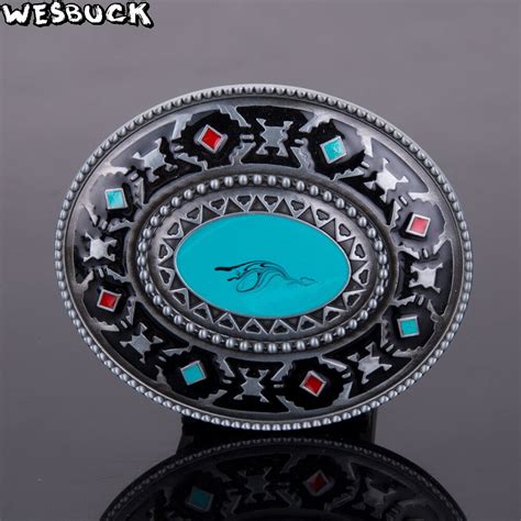 5 Pcs Moq Wesbuck Brand Wholesale Newest Oval Cowboys Belt Buckles With