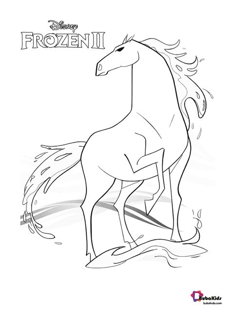 Frozen 2 Nokk The Magic Horse Coloring Page Frozen