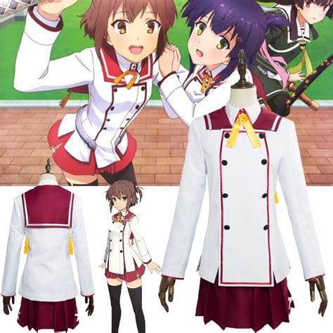 katana maidens toji no miko kanami eto minoseki academy uniform dress cosplay costume jk uniform