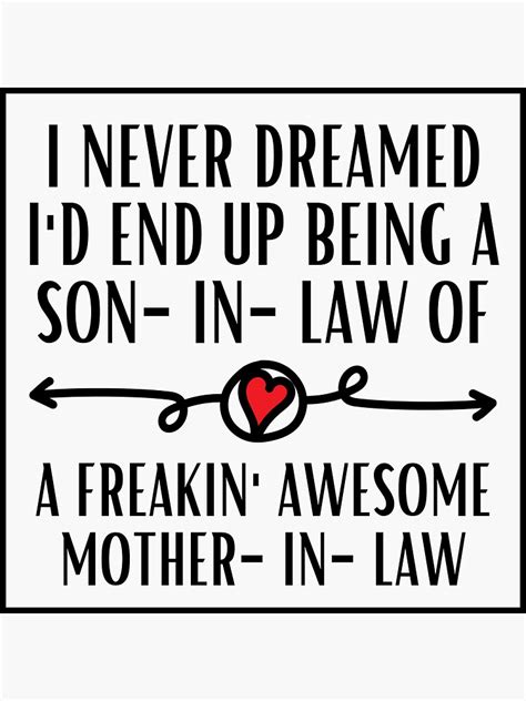 son in law freakin awesome mother in law sticker by bookofe redbubble