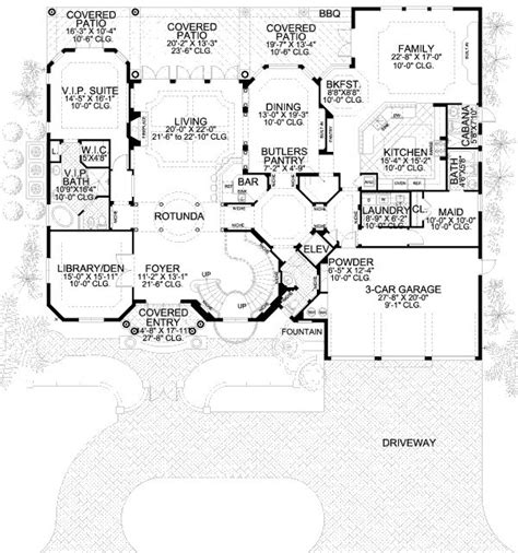Mediterranean Style House Plan 5 Beds 75 Baths 6679 Sqft Plan 420
