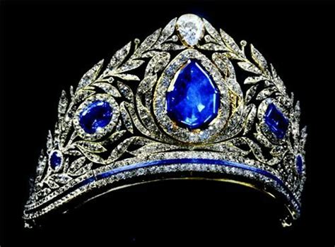 Russian Crown Jewelry Diamond And Sapphire Tiara Of Empress Alexandra