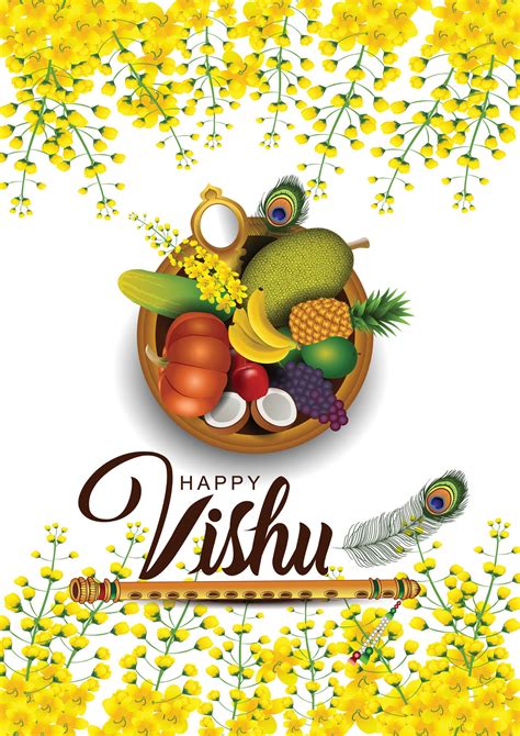 Download Vishu Fruits Offering And Kanikonna Flowers Wallpaper