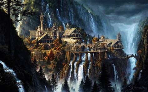 Wallpaper Rivendell The Lord Of The Rings Fantasy Art