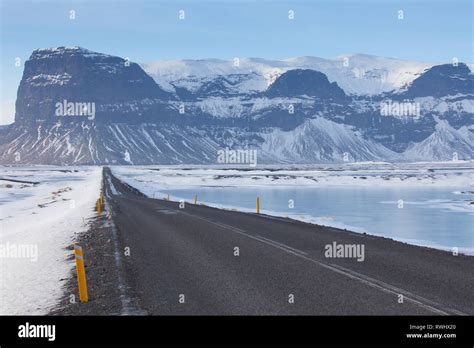 Ring Road In Winter South Iceland Stock Photo Alamy