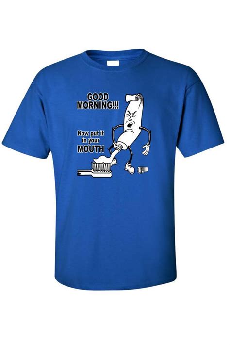 Men S T Shirt Funny Adult Good Morning Now Put It In Your Mouth Sex Humor Ebay