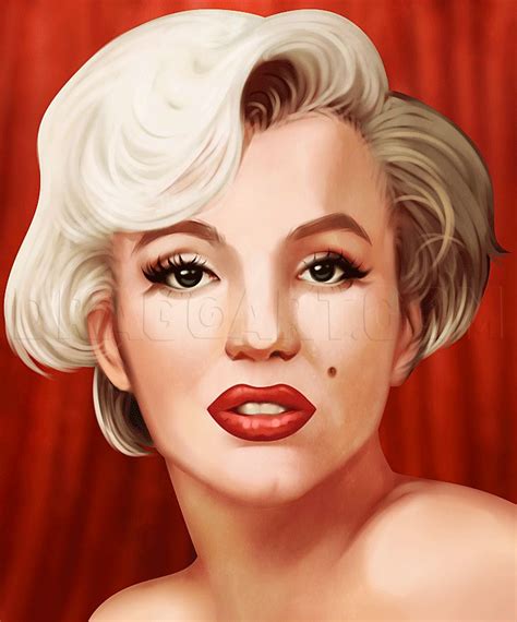 How To Draw Marilyn Monroe Easy Drawings Guided Drawing Marilyn Monroe