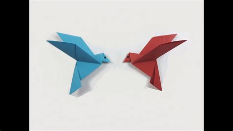Easy Origami Bird Youtube How To Make An Easy Origami Bird Paper Craft