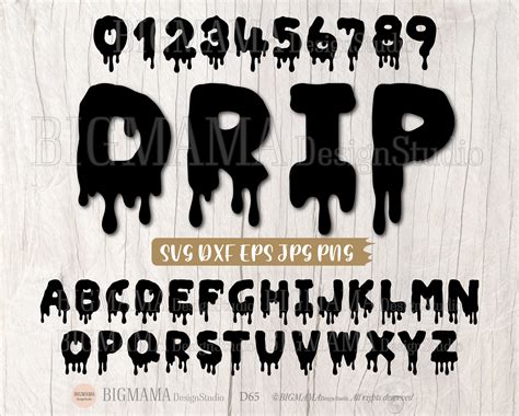 Dripping Font Svg Dripping Alphabet Cut Files Svg File For 45 Off