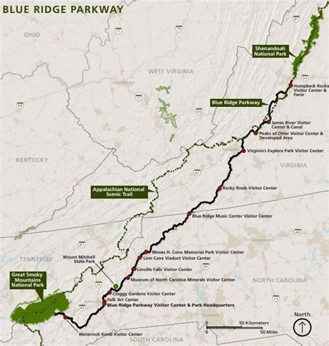 Blue Ridge Parkway Trail Map