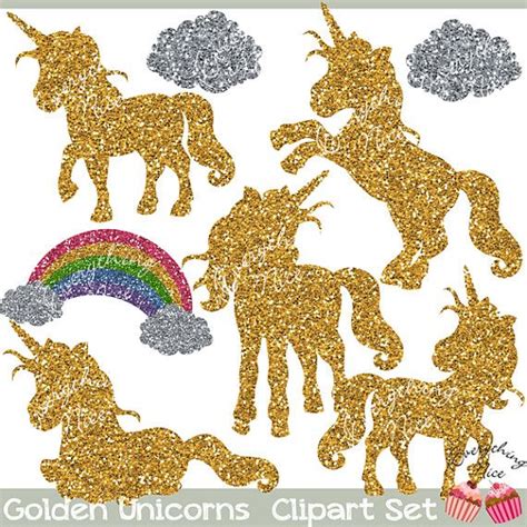 Golden Unicorns Gold Glitter Unicorn By 1everythingnice On Etsy