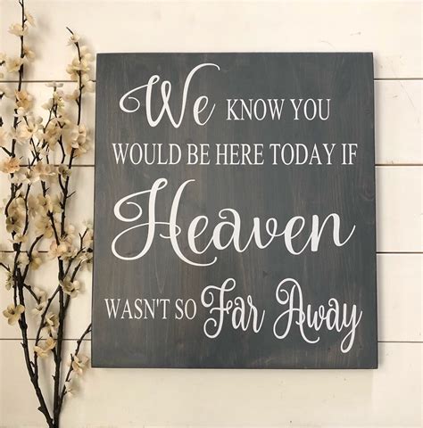 In Loving Memory Wedding Sign We Know You Would Be Here Today If