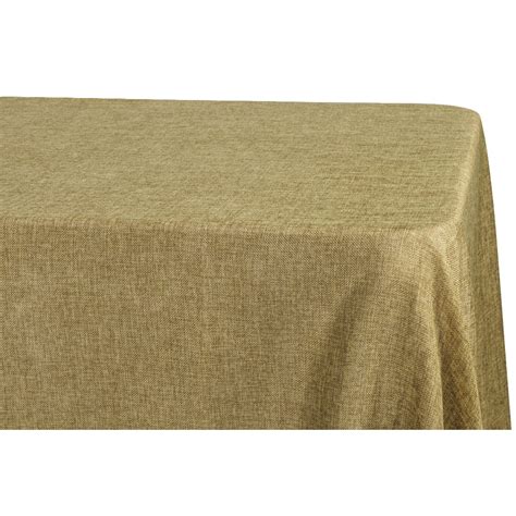 Faux Burlap Tablecloth 90x156 Rectangular Natural Tan Cv Linens