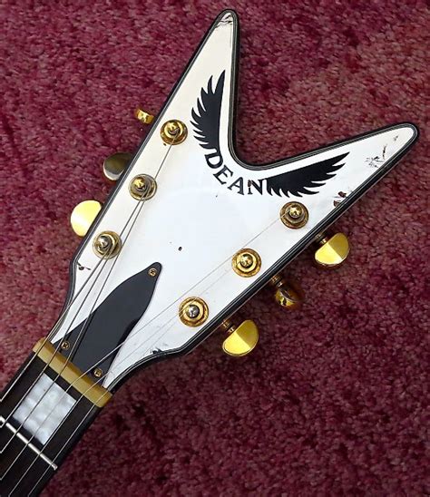 2006 Dean Flying V White W Black Binding Previously Owned Reverb