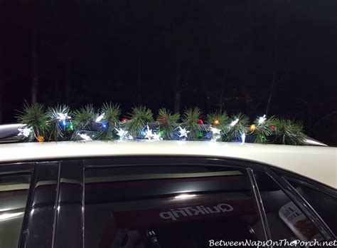 I remember one year, my son came home from college for christmas and asked to use my car to go see friends. Decorate Your Car for Christmas with Garland and Lights