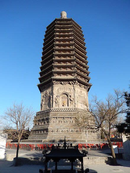 Dinastía Liao Pagoda Del Templo De Tianning Beijing Construida