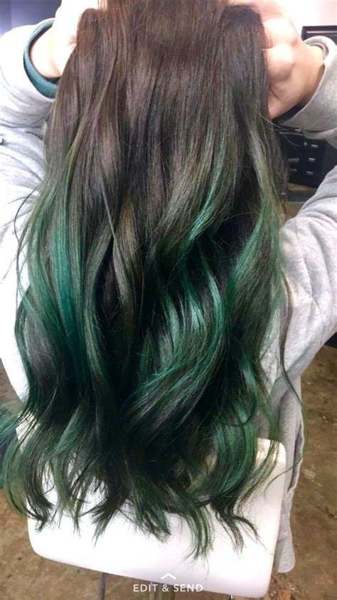 Emerald Green Balayage Hair Pinterest Balayage