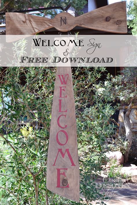 Welcome Sign Country Design Style
