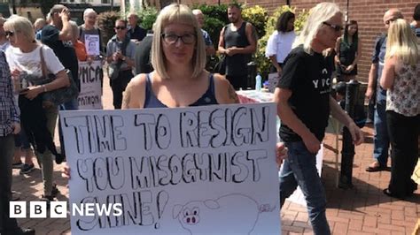 Protesters Call On Sexting Mp Andrew Griffiths To Resign Bbc News