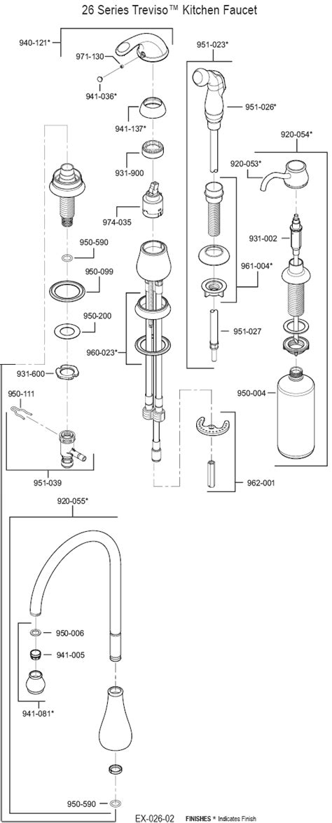 Replacement faucet handle parts (47). PlumbingWarehouse.com - Price Pfister Kitchen Faucet Parts ...