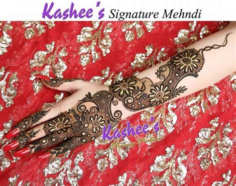 Here is the captivating delicate bands of flowers with minimalistic henna patterns around the motif give a stunning vibe on the bride's hands. 66 best KASHEE's SIGNATURE MEHNDI .......... images on ...