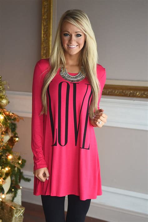 Love Tunic Top ~ Hot Pink The Pulse Boutique