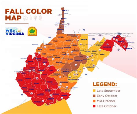 Autumn Leaf Change In West Virginia Well Underway West