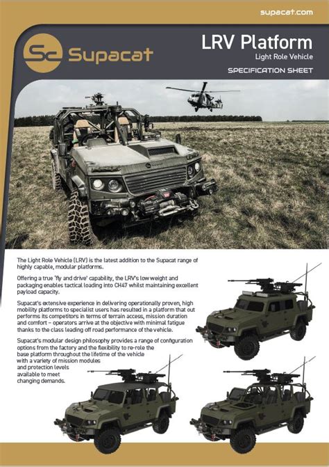 The Supacat Light Role Vehicle Lrv Air Portable Highly Mobile Re