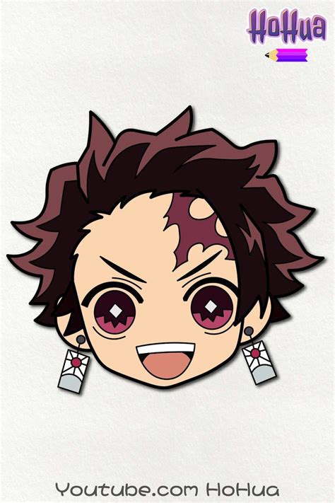 how to draw tanjiro kamado from demon slayer step by step by hohua cute little drawings cute