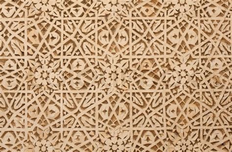 Wall Decorated With Oriental Carvings In Rabat Morocco Stock Photo